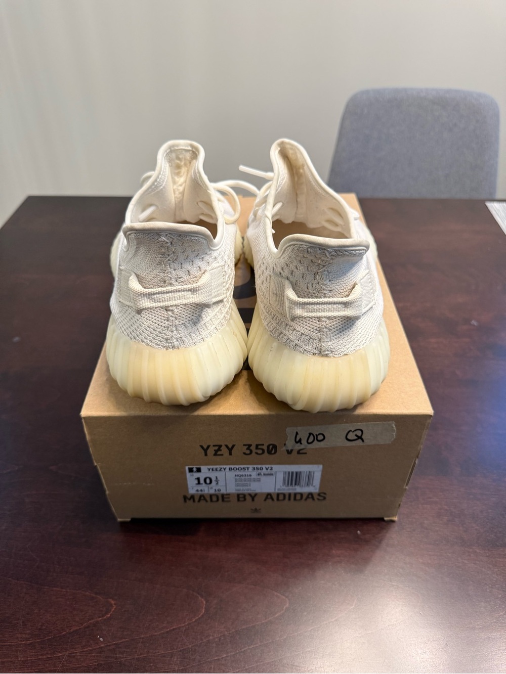 Adidas Yeezy Boost 350 V2 bone White Sneakers - Picture 7 of 8